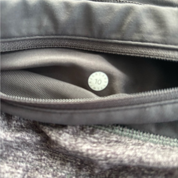 Lululemon Run Times Shorts Size 10 Heathered Gray Lined Zip Pocket - Picture 3 of 3